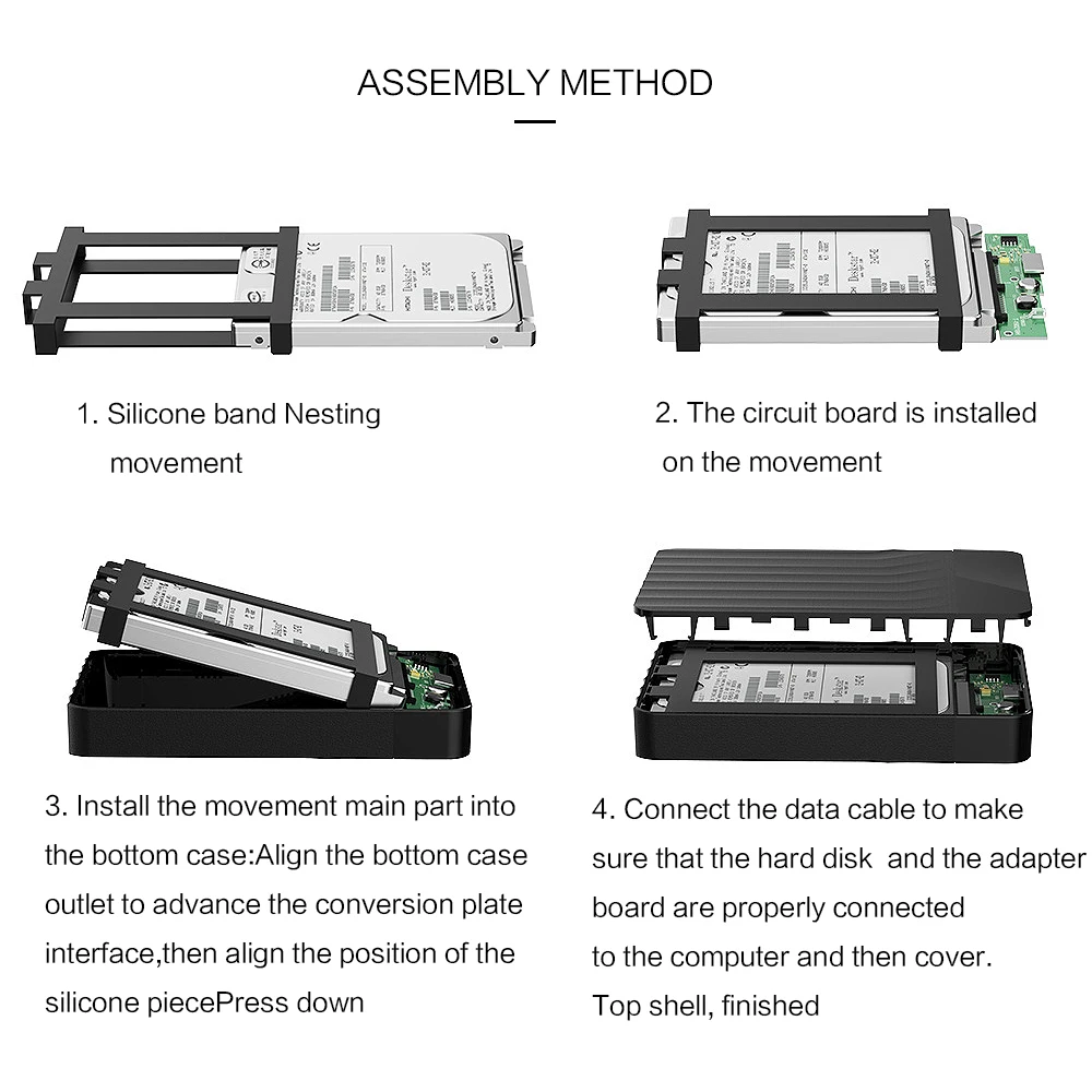 Корпус HDD 2,5 тонкий портативный SATA к USB 3,0 адаптер HDD корпус Тип C 3,1 USB внешний жесткий диск чехол для окна/Макс/Linux