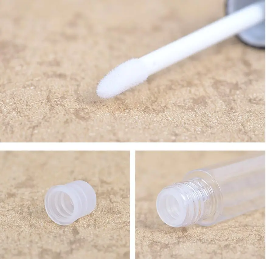 20 шт. x 1,2 мл мини-пластиковый пустой прозрачный блеск для губ тюбик бальзам бутылочки контейнеры ПЭТ флаконы для блеска для губ
