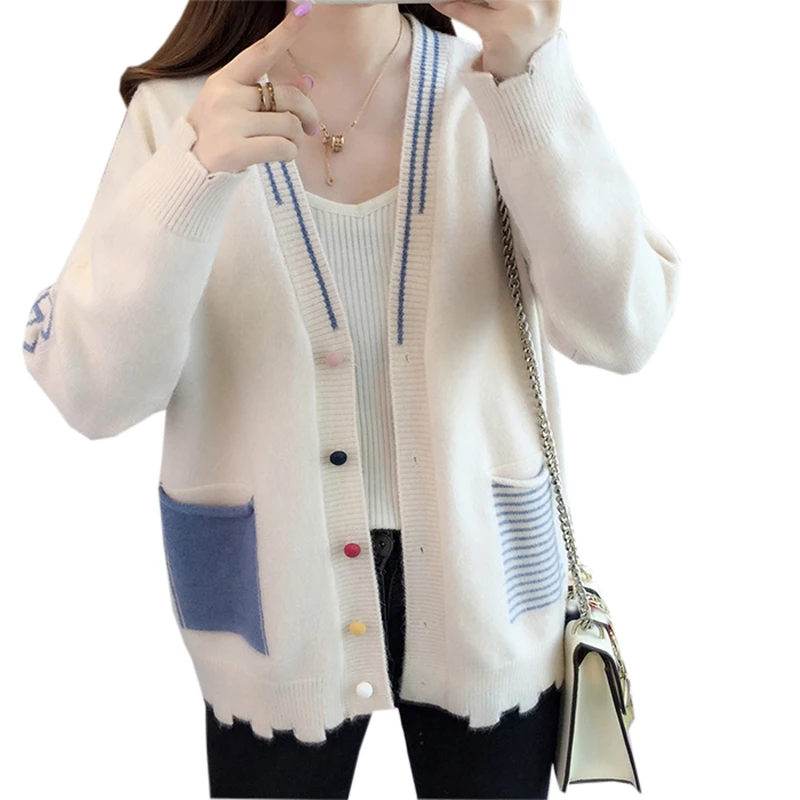 #^Special Price Women Cardigan Sweaters 2018 Autumn Winter Female Long Sleeve Cardigan Sweater Knitted Cardigans Jacket Coats Tops FP1367