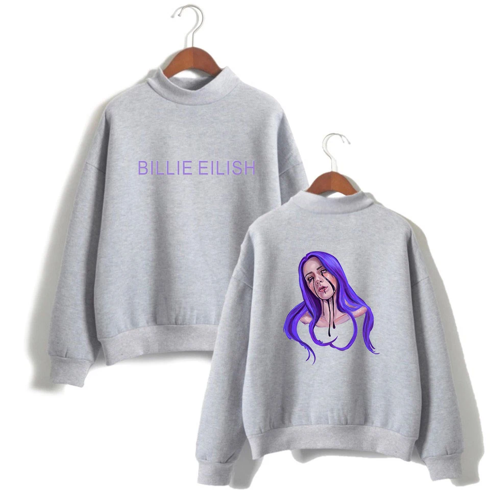 billie eilish print Street cool casual High Quality Stylish Women Sweatshirts kpop Fashion comfortable Turtleneck Sweatshirts billie eilish print Street cool casual High Quality Stylish Women Sweatshirts kpop Fashion comfortable Turtleneck Sweatshirts