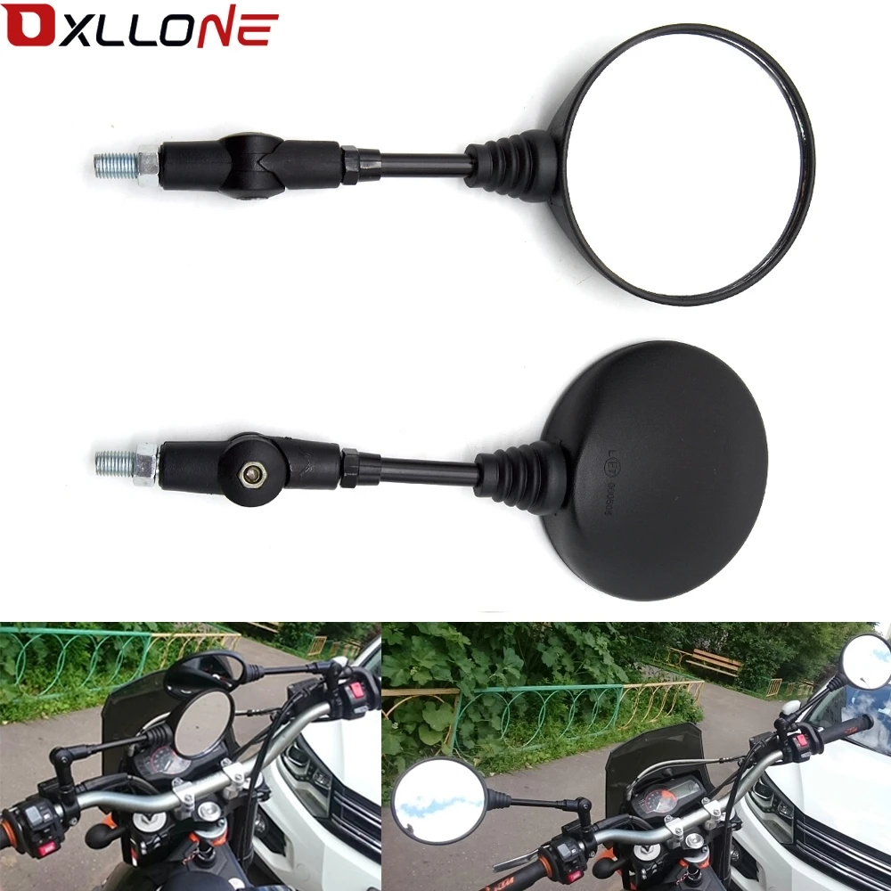 

Universal Black Folding Motorcycle Mirrors For honda yamaha Kawasaki z750 Suzuki Ducati 899 959 1098 1100 1198