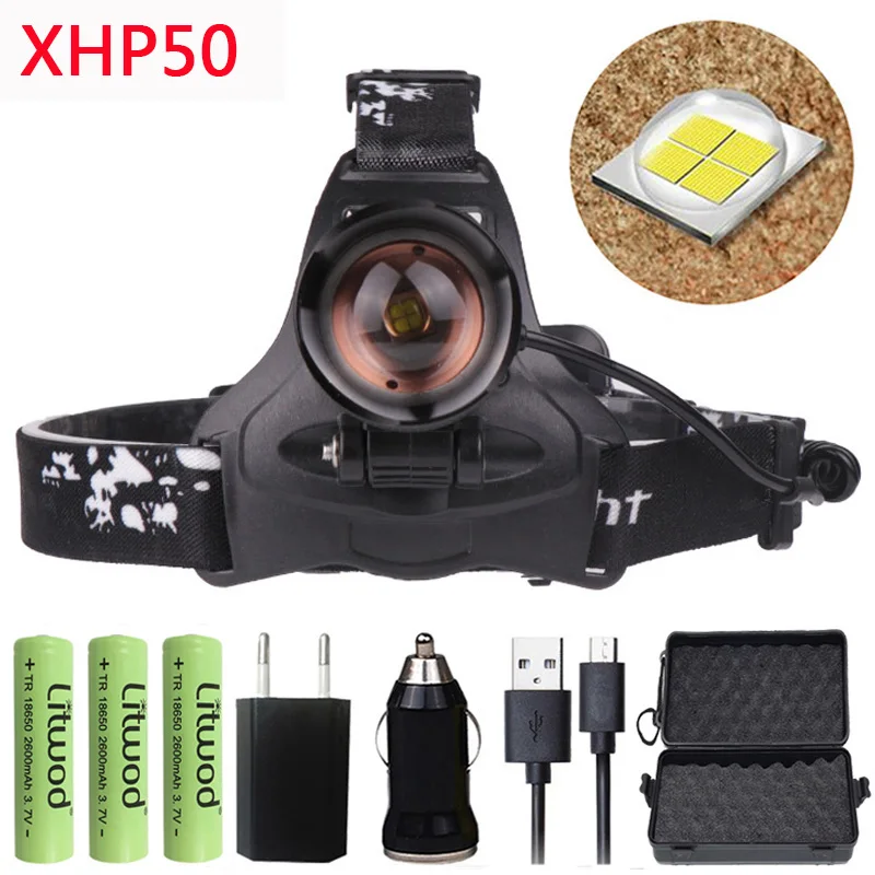 Z90 Litwod 2808 XLamp XHP70.2 светодиодный 32 Вт zoom светодиодный налобный фонарь 4292lm лучший яркий Мощный налобный фонарь - Испускаемый цвет: I