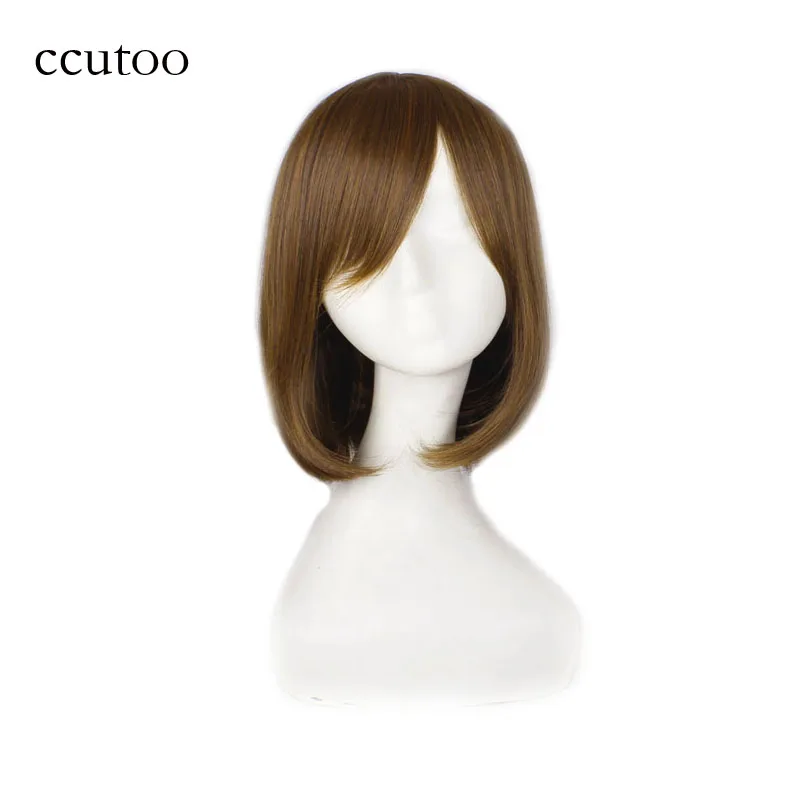 Ccutoo K-ON Hirasawa Yui коричневый 35 см короткие прямые Bobo Syntheitc прически косплей парик термостойкие женские волосы