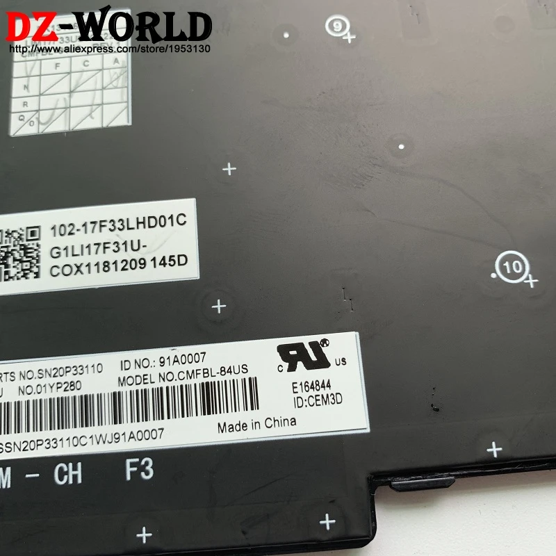 US English Backlit Keyboard For Lenovo Thinkpad E480 E490 T480S L480 L380 Yoga T490 T495 L390 Yoga