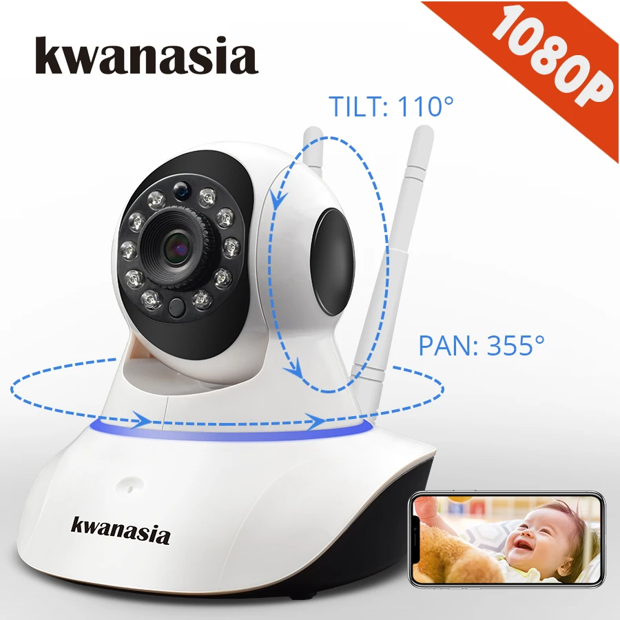 1080 P 2MP IP Камера Wi-Fi Беспроводной, Wi-Fi, для наблюдения, сетевая камера PTZ CCTV Ночное видение IP камера, Видеоняни и радионяни Cam