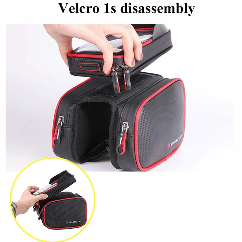 Sale New 6.2 Inch Waterproof TPU Touch Screen Bike Bags MTB Road Bicycle Front Frame Top Tube Bag Cell Phone Bicycle Cycling Bag 2
