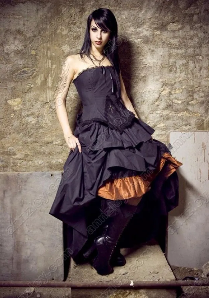 Multi Layers Gothic Evening Party Skrits For Sale (5)