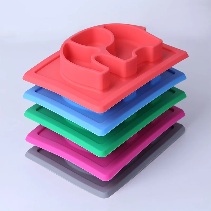 BPA free non slip baby silicone plate elephant for kids todller children,in one piece silicone kids plate BPA free non slip baby silicone plate elephant for kids todller children,in one piece silicone kids plate