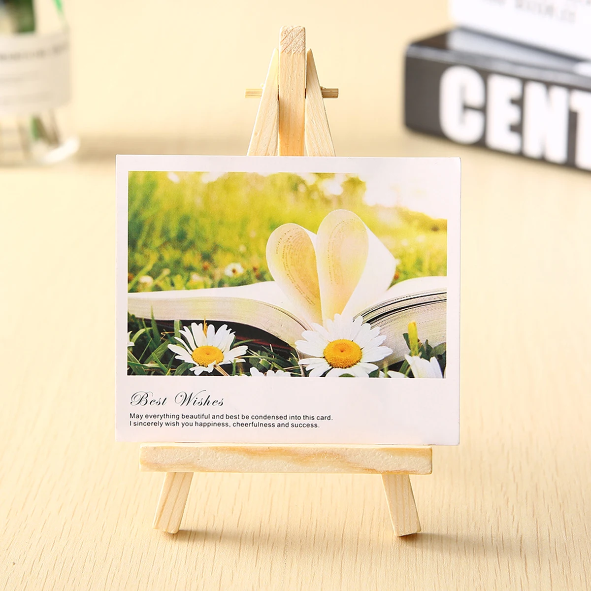 10pcs/set Wooden mini easel Stands Table Card Stand holder Small Picture Display Stand for Home Party Wedding Decoration