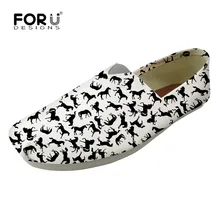 FORUDESIGNS/лошадь печатных женская повседневная обувь Туфли без каблуков удобные легкие Вес ткань обувь без застежки для женские туфли на плоской подошве обувь для вождения