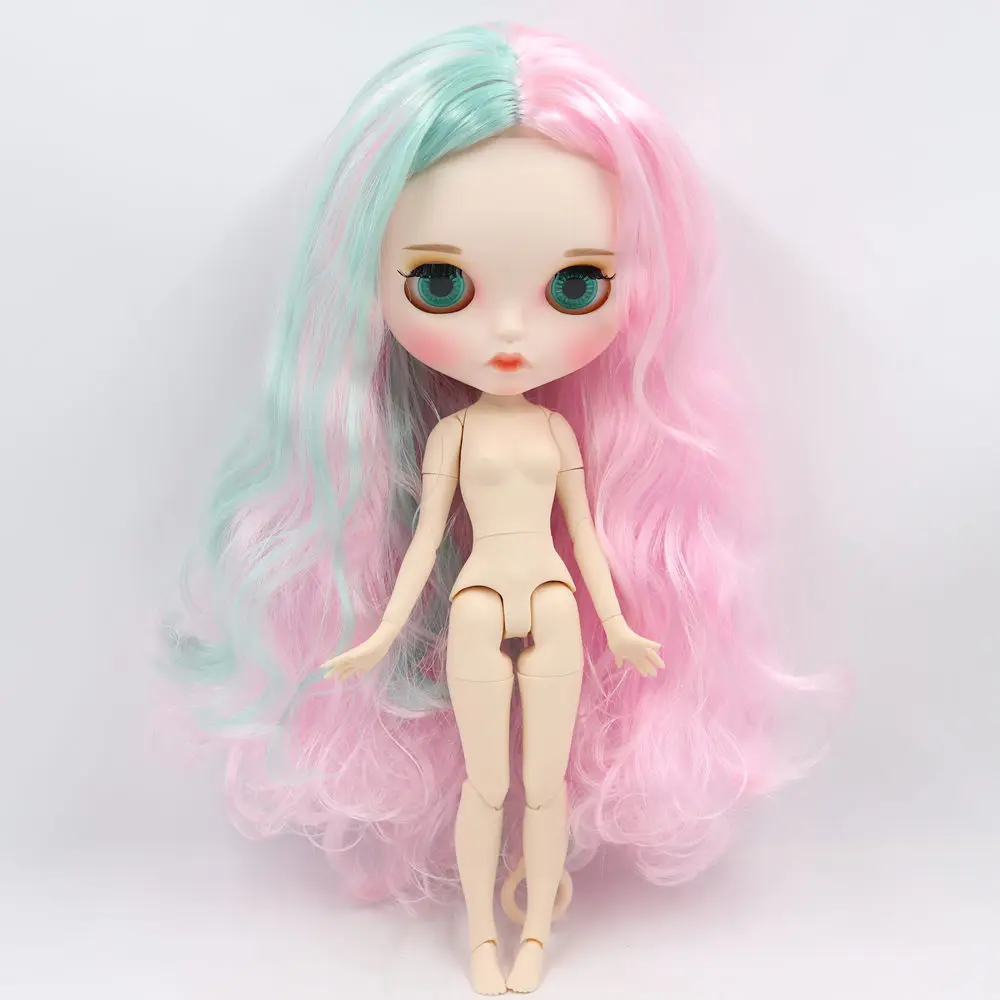 ICY Nude Blyth кукла для No. BL1017/4006 розовый цвет смесь мятных волос резные губы матовое лицо с бровей индивидуальные лица шарнир тела 1/6bjd - Цвет: like the picture