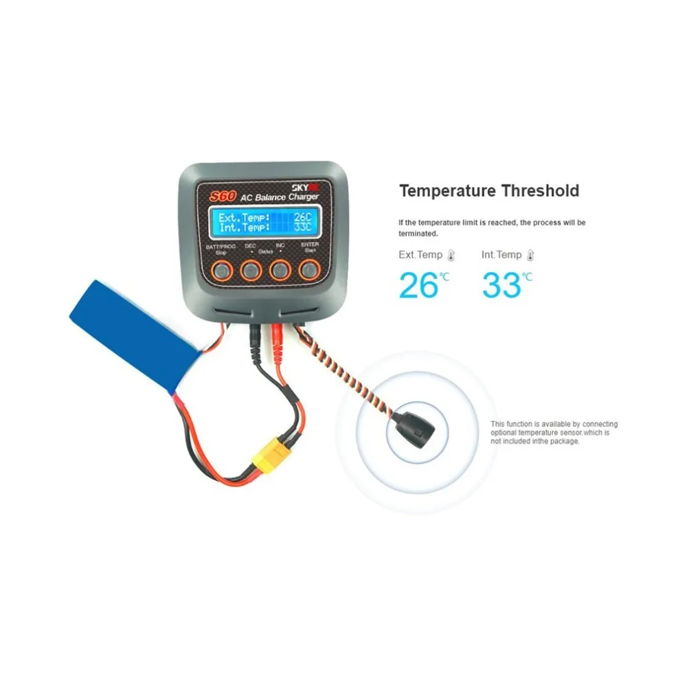 Nieuwe Hoge Kwaliteit SKYRC S60 60 w AC Balans Batterij Lader Ontlader Afstandsbediening Vliegtuig RC Auto Opladen Toebehoren