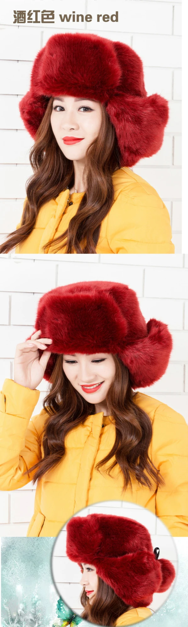 MZ248 женская зимняя шапка, однотонные Черные Серые белые женские шапки-ушанки, теплая русская ушанка, шапки из кроличьего меха для женщин