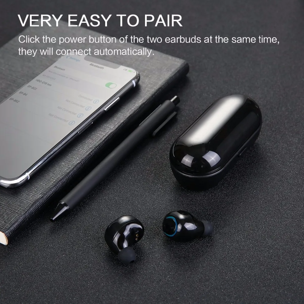 

Sago 4.2V Wireless Earbuds Ture Wireless Bluetooth Earphones Sport Earphone with Microphone Earphone for iphone 6/7/8 plus