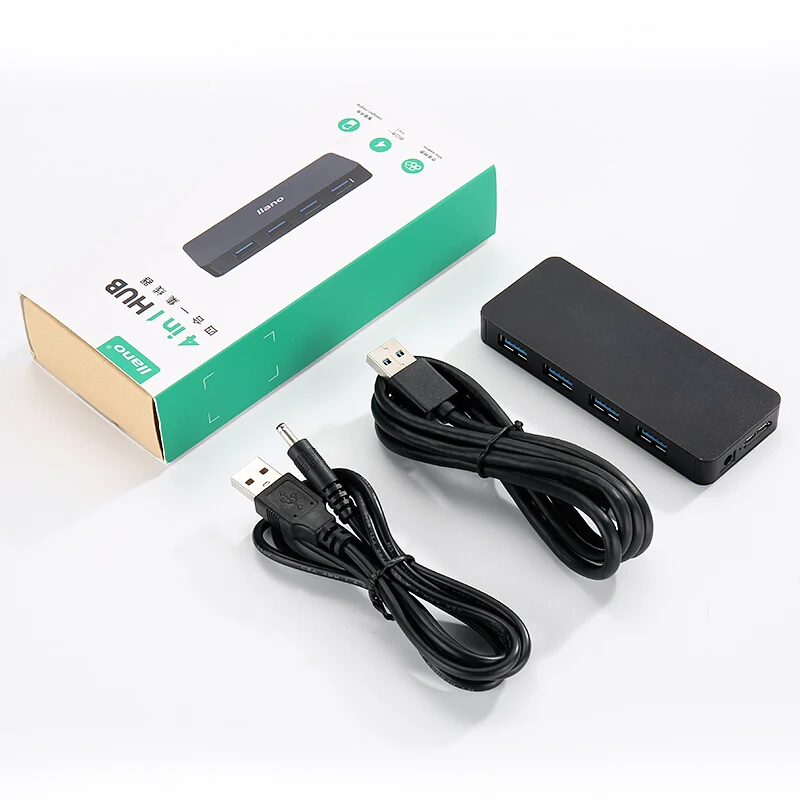 Llano USB разветвитель 7 со шнуром питания концентратор 4 портовый USB3.0 многопортовое