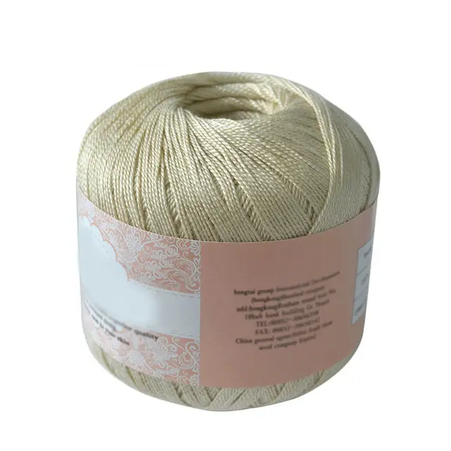 Mercerized Cotton Cord Thread Yarn Embroidery Crochet Knitting Lace DIY