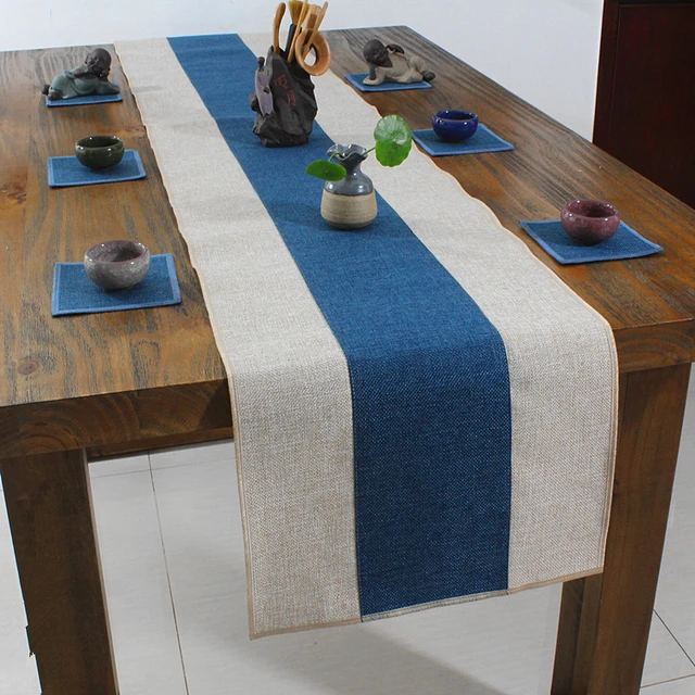 Download Latest Plain Patchwork Table Runner Rectangle Cotton Linen ...
