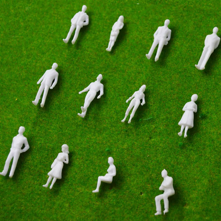 150 scale model miniature white figures Architectural model human scale (5)