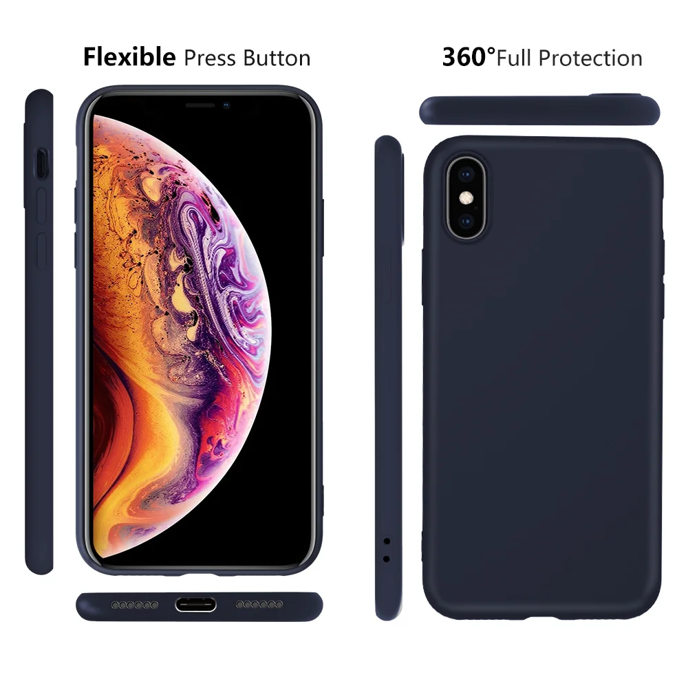 Жидкий силиконовый чехол X Level для iPhone XS MAX Оригинальная мягкая на ощупь Задняя