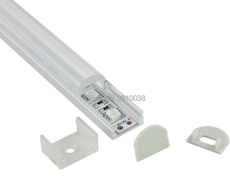 10Sets/Lot U Led aluminum profile or Anodized Aluminium LED profile Aluminum channel led extrusion profile for recessed wall