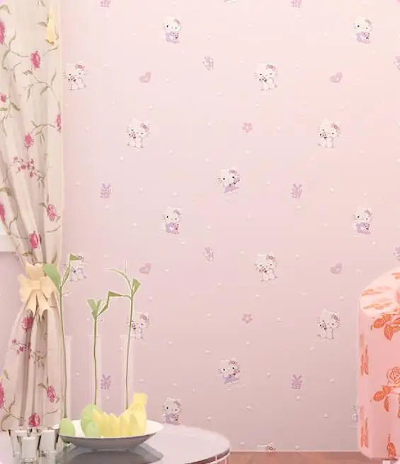 Beibehang дети обои милый мультфильм теплые розовые для девочек и мальчиков Спальня 3d тиснением нетканых материалов обоев papel де parede росписи