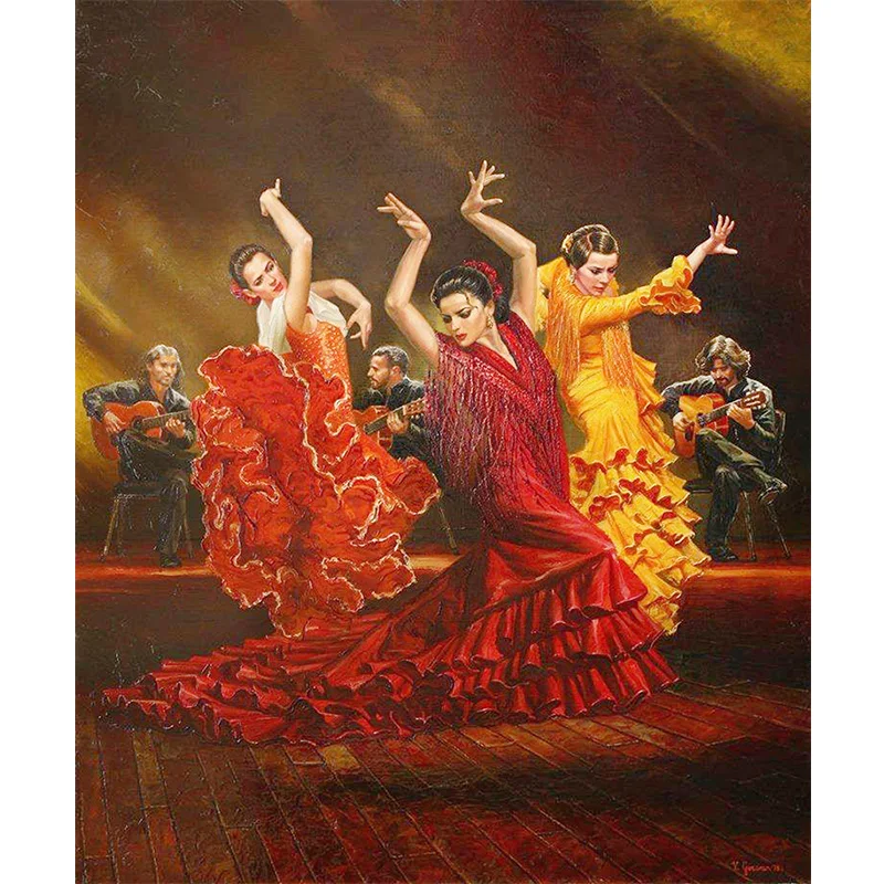 Full Round Diamond 5D DIY Painting Beauty Dancing Embroidery Cross Stitch Rhinestone Mosaic Home Decoration | Дом и сад