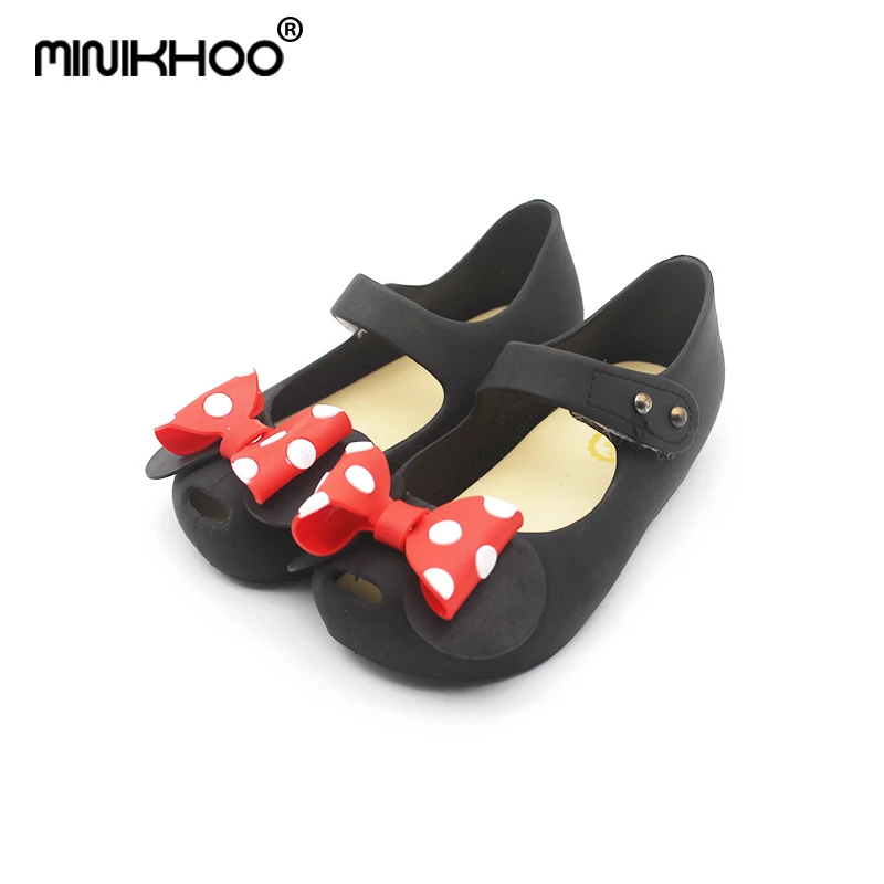 

Mini Melissa Jelly Sandals Wave Point Mickey Bow Tie Sandals Girl Fish Mouth Princess Sandals Comfortable Shoes Mini Melissa