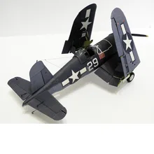 Бумага модель 1:33 Американский F4U 1A пират несущей Истребитель