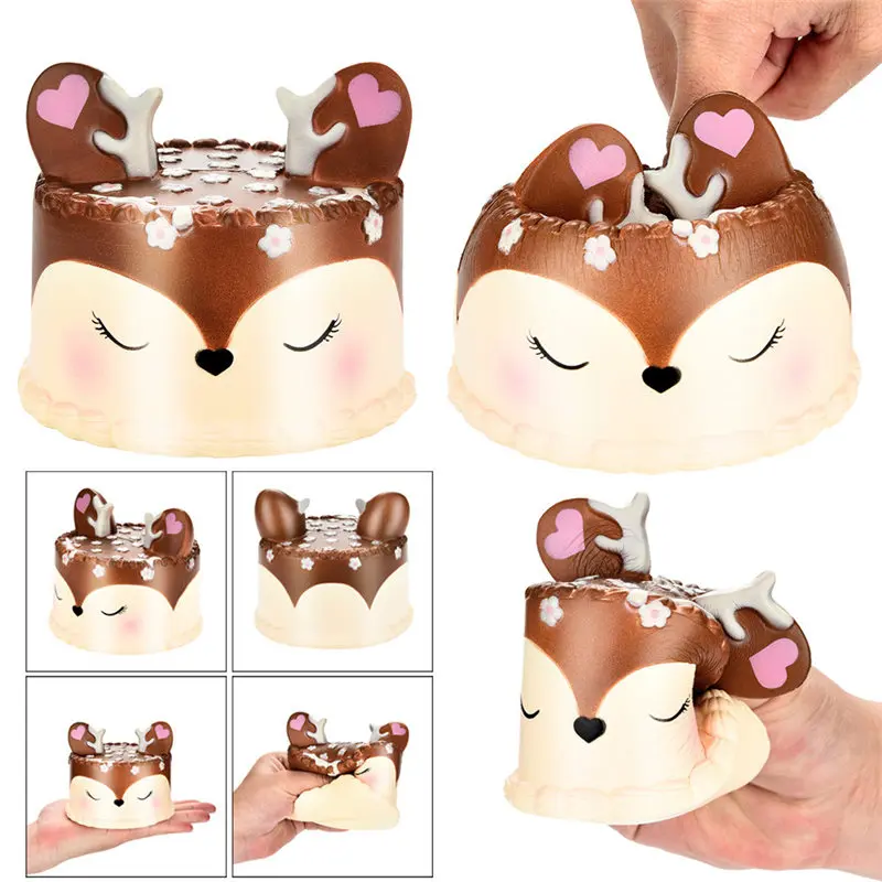 Galaxy Jumbo Deer Cake медленно поднимающееся ароматическое сжимающее Снятие Стресса Игрушка коллекция мягкое медленное нарастающее при сжатии коллекция игрушек