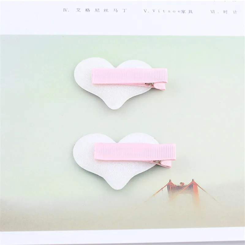 Heart shaped Smooth surface Solid Hair Bow Cute Boutique Hairpins Barrettes Hair Accessory Girl (3)