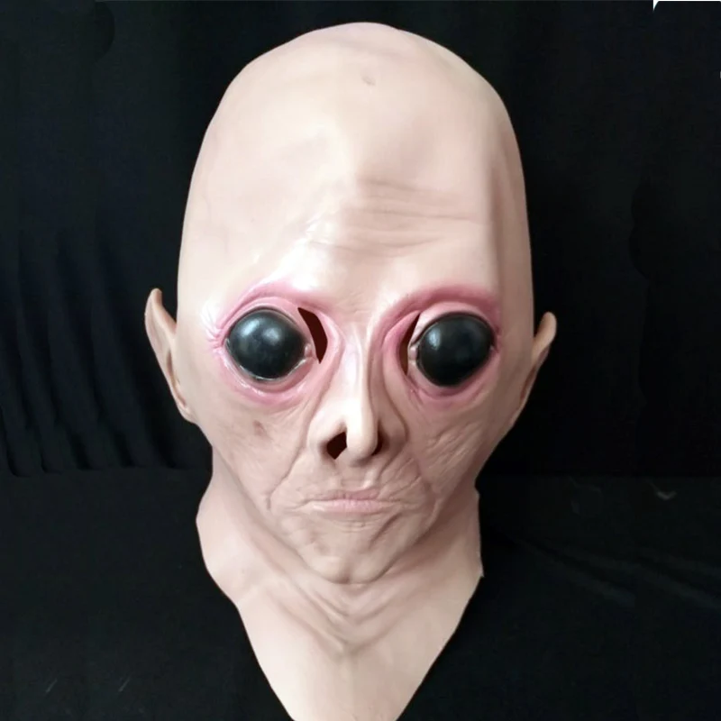 Latex Alien Mask, Big Eyes Horrible Terrestrial Party Horror Rubber ...