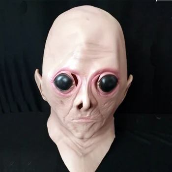 

Latex Alien Mask, Big Eyes Horrible Terrestrial Party Horror Rubber Latex Full Masks For Costume Party Cosplay
