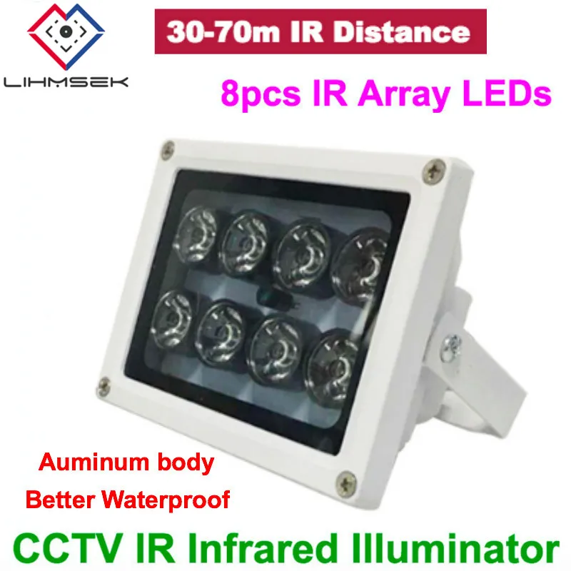 Lihmsek DC12V 8 шт. ИК Массив светодиодов инфракрасный CCTV заполняющий свет Светодиодная