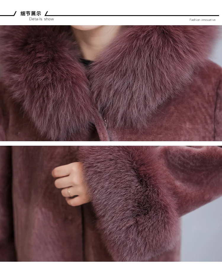 Зимнее женское плотное пальто из искусственного меха, модное пальто из овечьей шкуры, женские тонкие парки с длинным рукавом, меховая Повседневная Верхняя одежда L1517