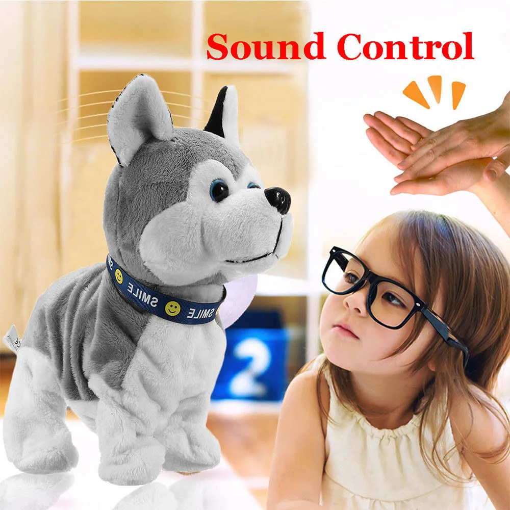

Interactive Robot Dog Electronic Plush Toy Walk Sound Bark Stand For Kids Gift Cute Toy Kid Child Christmas Gift Fun Cute Eject