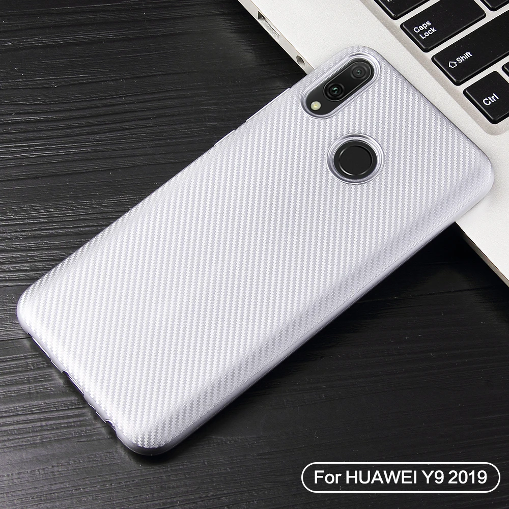 Case For Huawei Y9 2019 Coque Carbon Fiber Soft TPU Silicone Case For Huawei Y9 2019 Y 9 Y92019 JKM-LX1 JKM LX1 6.5 Back Cover  (3)