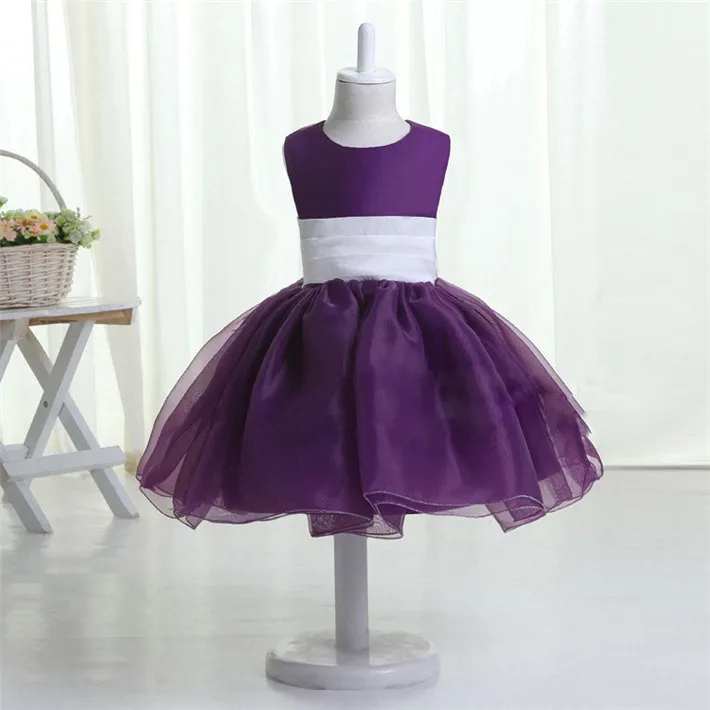 TP 1 Baby Dress Clothes Solid Purple Baby/infant Wedding dress for