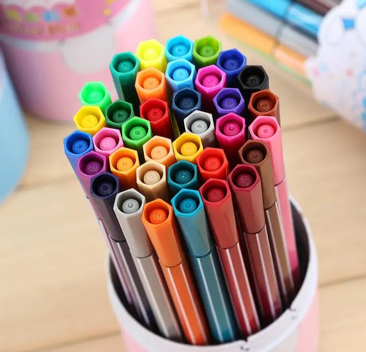 1 Set Cute 36 Colors Washable Watercolor Pens Marker Painting Drawing