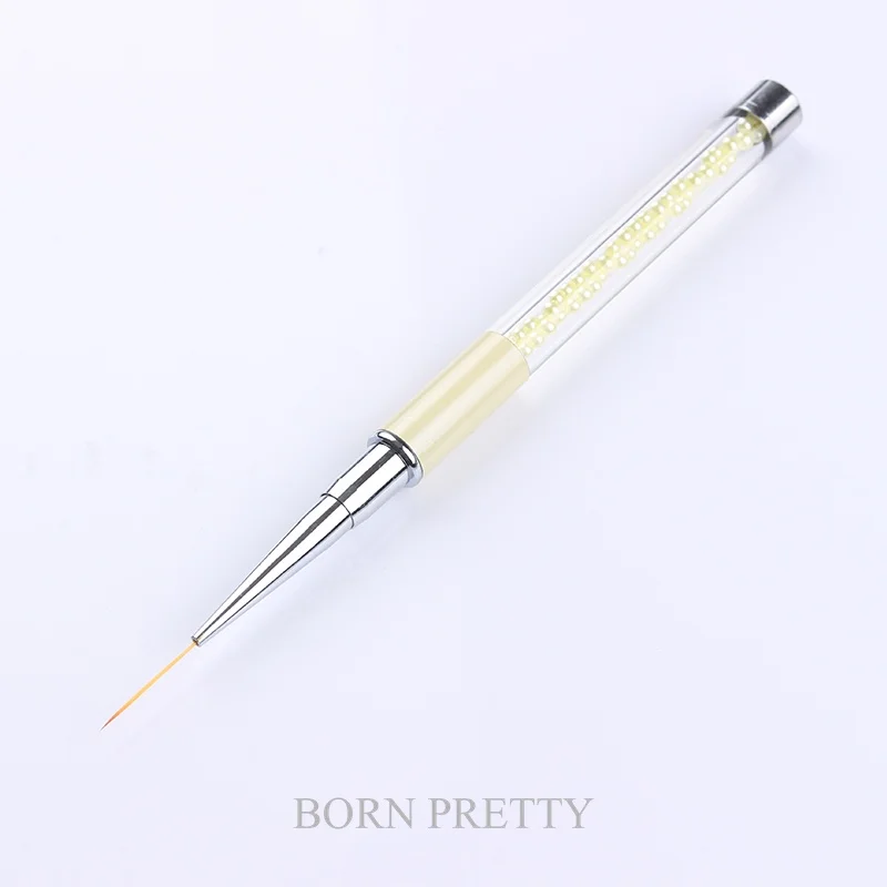 1 шт. УФ-гель-лайнер для рисования кисти 5 мм-20 мм красочные ручки из бисера с крышкой ручка для рисования лак для маникюра инструмент для дизайна ногтей 4 размера