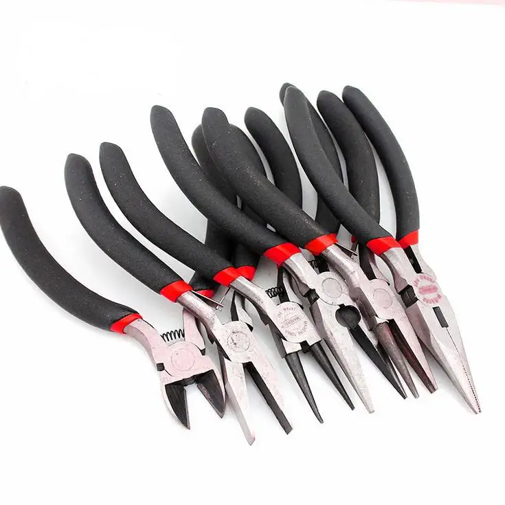 

YAGE 6kinds/box Stainless Steel Needle Nose Pliers Jewelry Making Hand Tool Black 12.5cm(4 7/8")