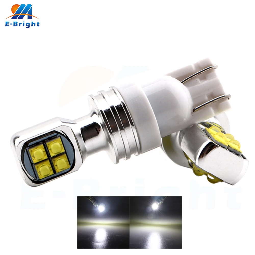 20x T10 8SMD LED Lights White Car Wedge Dash License Plate Side Light Bulb 12V