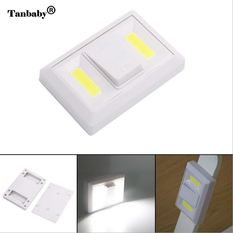 

COB LED Night Light Portable Battery Powered Emergency Switch Cordless Lamp for Wardrobe Camping Kitchen Garage Stair