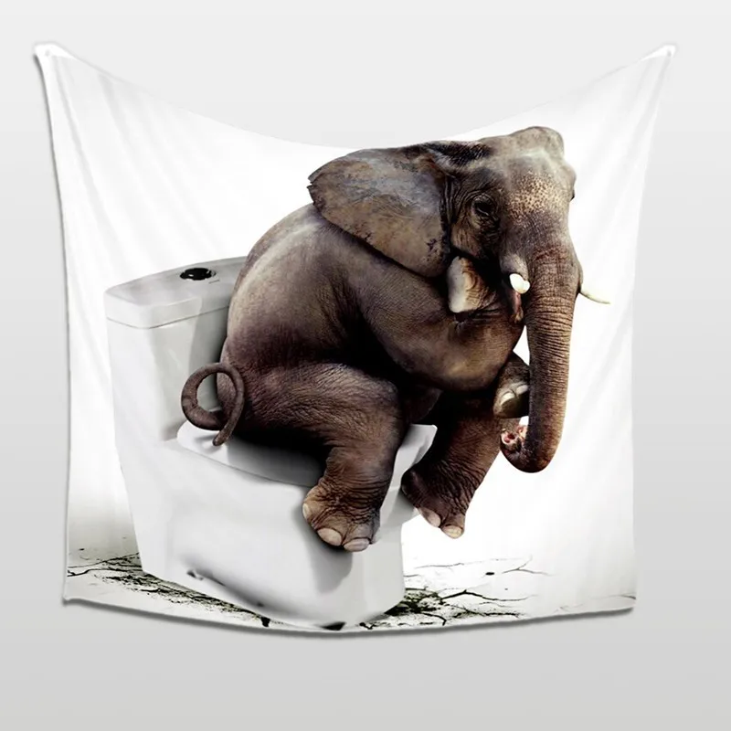 Индийский настенный гобелен с изображением слона и мандалы, домашний декор, фон для гостиной, Настенный Ковер, тканевое одеяло в стиле хиппи - Цвет: T0016-DX02