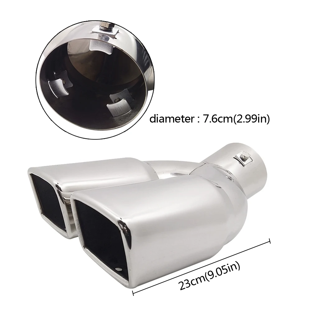 

Universal Car Auto Exhaust Muffler Tip Stainless Steel Pipe Chrome Trim Modified Car Rear Tail Throat Liner Accessories
