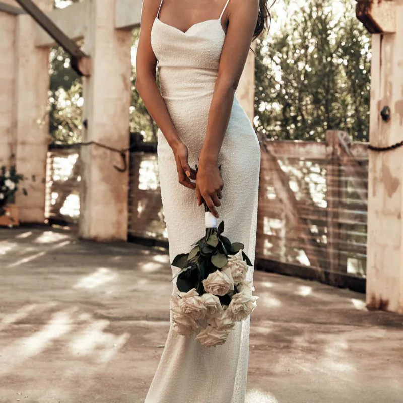 

Women Summer Dresses Sexy Spaghetti Strap Sleeveless Maxi Dressses Laces Splicing White Bodycon Wrap Middle-waisted Dress