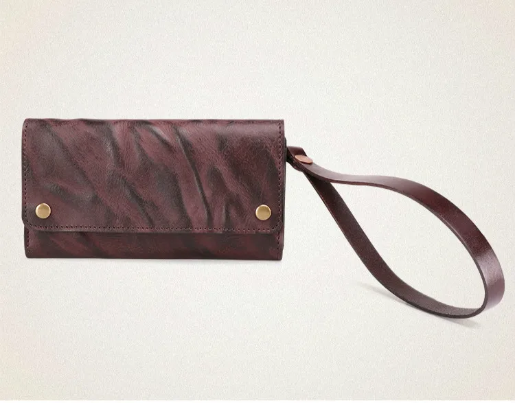 Мода 2019 г. Ретро для мужчин из натуральной яловой кожи пояса длинные высококачественный кошелек дизайнер кошелек монета деньги Trifold сумка
