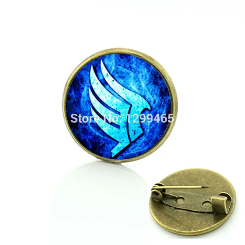 

2017 Pin Broche Handmade Mass Effect Paragon Jewelry Arc Reactor Brooch Art Photo Glass Dome Leisure Series Essential .c 551