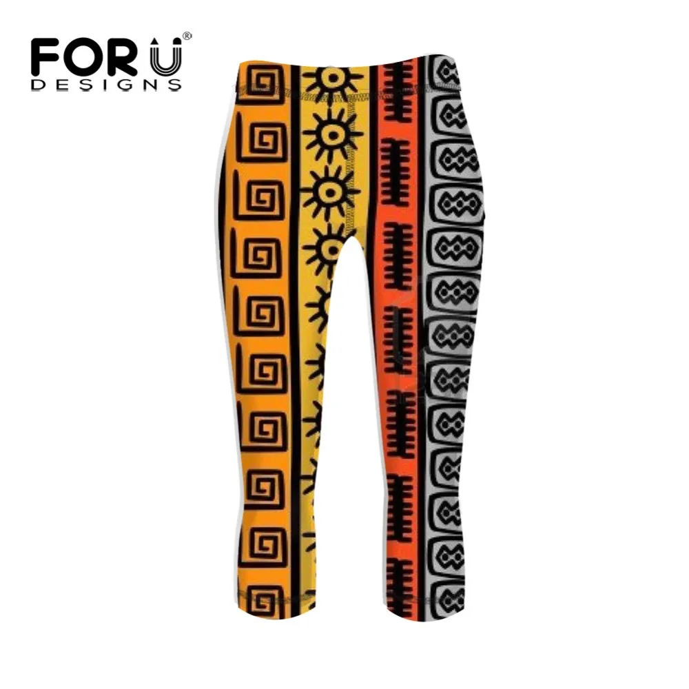 FORUDESIGNS Women Leggings Summer Breathable Girls Pencil Pants Plus Size Stretchy Leggins African Style Prints Elastic jeggings