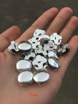 

For outer 15mm tube plug silver Cr planted chroming minute surface head insert end cap folding shelf pile pole cover Thin tube