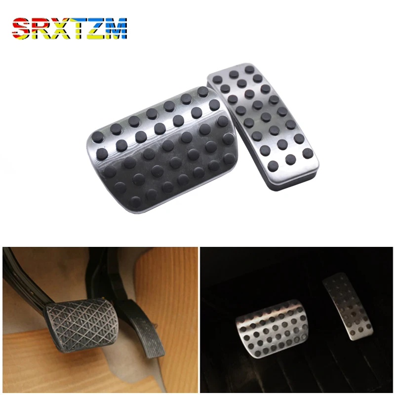 

SRXTZM Car Fuel Brake Gas Foot Rest Modified Pedal Non-Slip Pad Plate Cover for Mercedes Benz AMG A B GLA ML GL R W176 W245